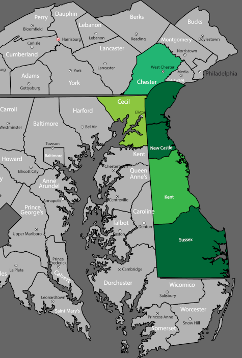 Sustainable Environmental Management Service Area Map